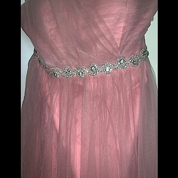 Plus size Dusty Pink Sheer Lace and Tulle Ball Gown - Picture 11 of 12